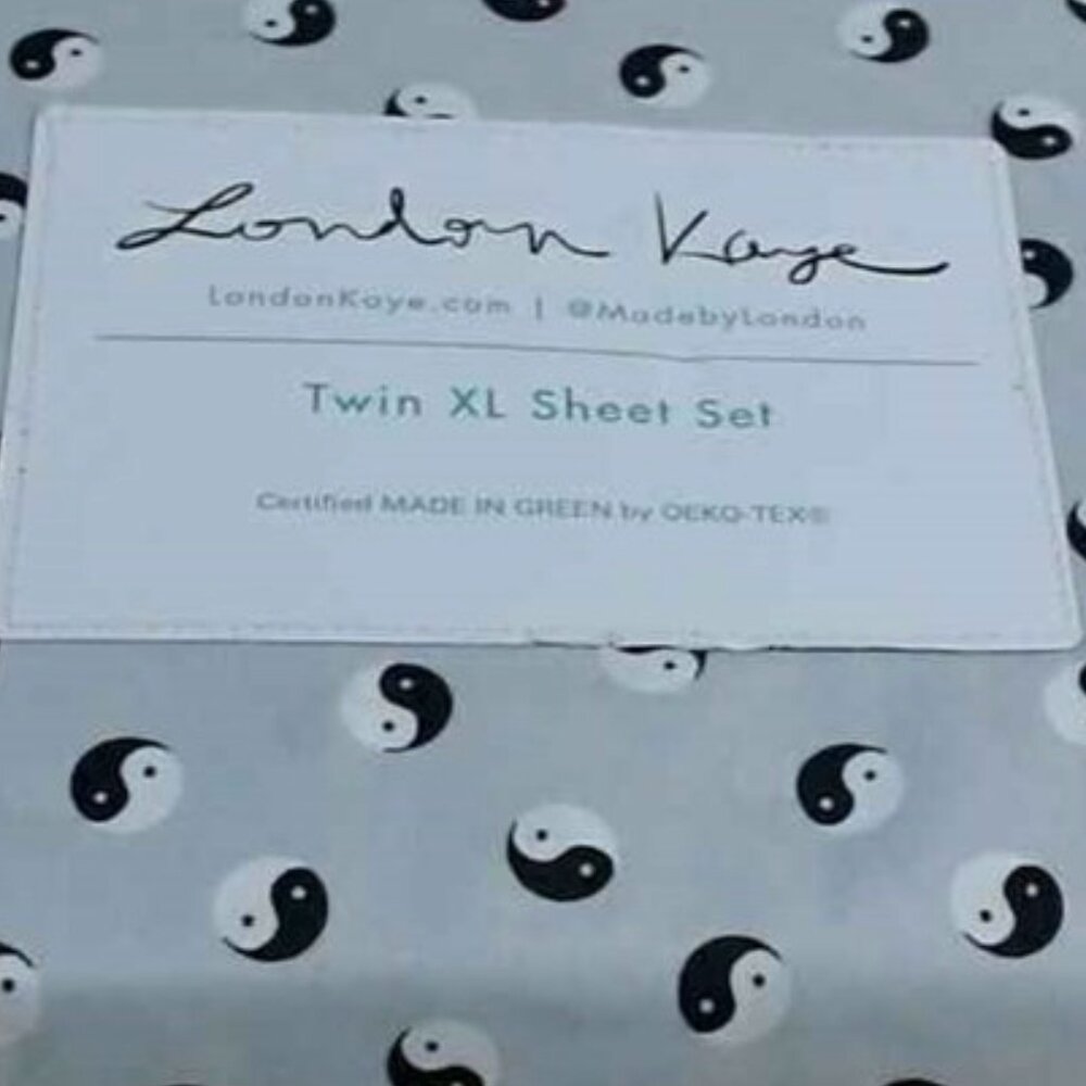 London Kaye 3 Piece Sheet Set Size Twin XL Grey Brand New